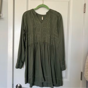 Japna Olive Green Dress Size Small